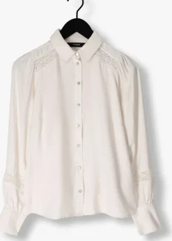 witte jansen amsterdam blouses w754 blouse lace details and long puffsleeves