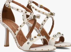 witte kurt geiger london sandalen met hak mini bow eyelet