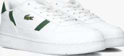 witte lacoste lage sneakers t-clip