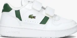 witte lacoste lage sneakers t-clip