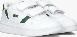 witte lacoste lage sneakers t-clip