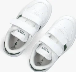 witte lacoste lage sneakers t-clip
