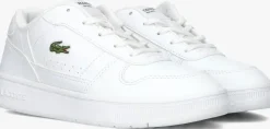 witte lacoste lage sneakers t-clip