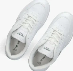 witte lacoste lage sneakers t-clip