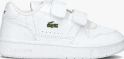 witte lacoste lage sneakers t-clip