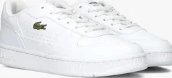 witte lacoste lage sneakers t-clip