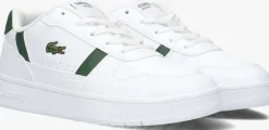 witte lacoste lage sneakers t-clip