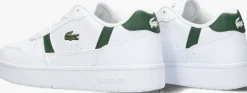 witte lacoste lage sneakers t-clip