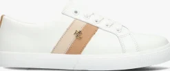 witte lauren ralph lauren lage sneakers janson ii low top lace