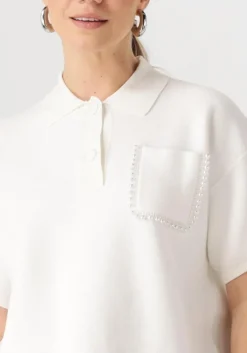 witte liu jo tops & t-shirts maglia chiusa m/l