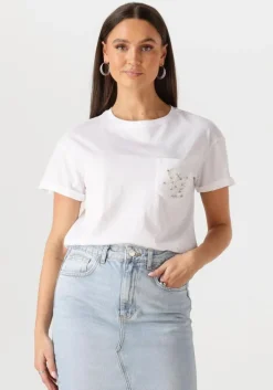 witte liu jo t-shirt ecs t-shirt moda m/c