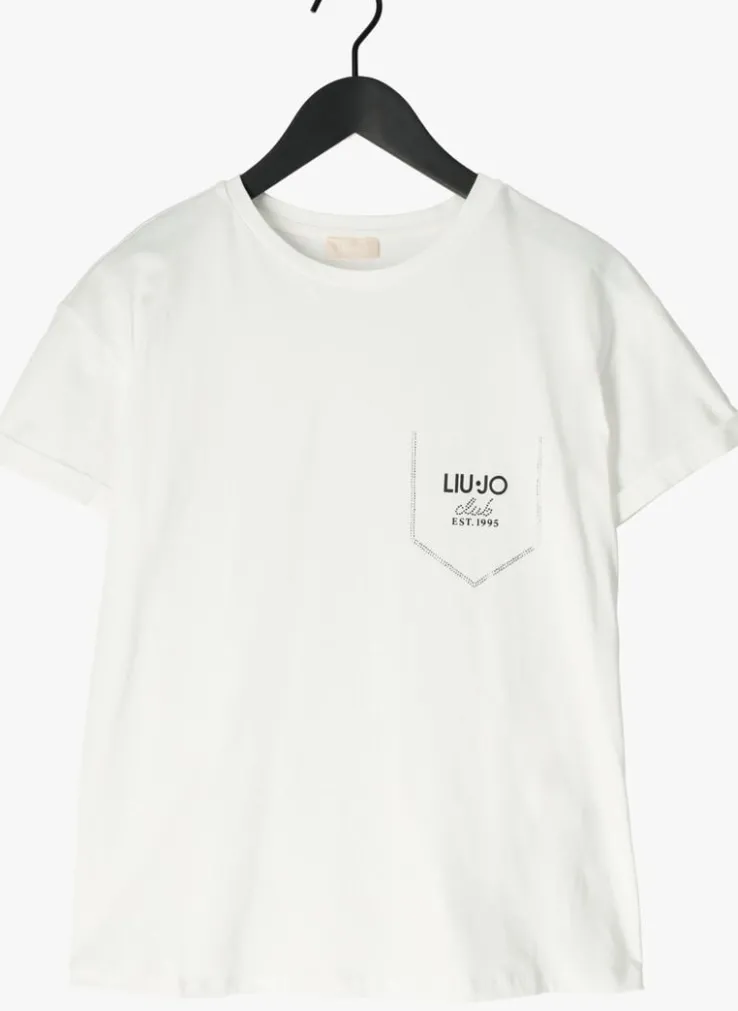 witte liu jo t-shirt ecs t-shirt moda m/c