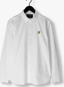 witte lyle & scott casual overhemd long sleeve poplin