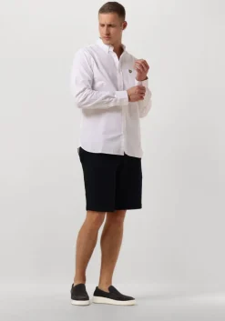 witte lyle & scott casual overhemd cotton linen button down shirt