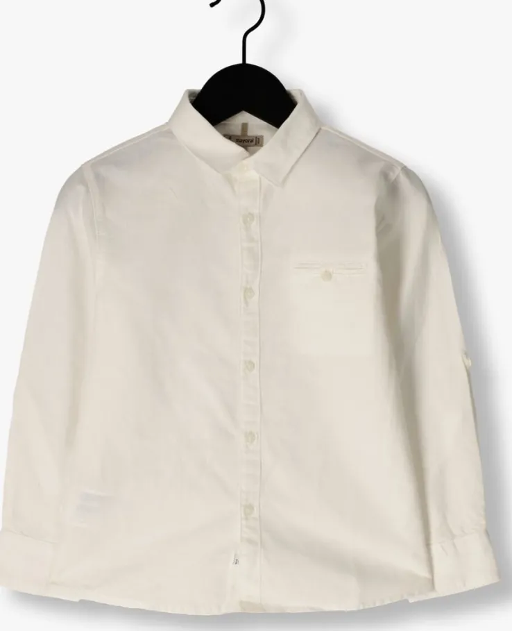 witte mayoral casual overhemd linen shirt