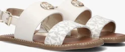 witte michael kors kids platte sandalen jagger maxson