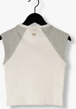 witte nik & nik t-shirt officials aglan rib top