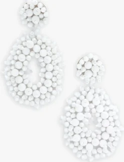 witte notre-v oorbellen earring beats