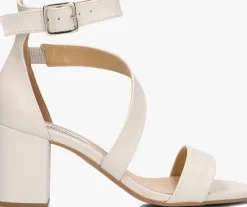 witte notre-v sandalen met hak 16036