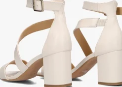 witte notre-v sandalen met hak 16036