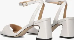 witte notre-v sandalen met hak 22304