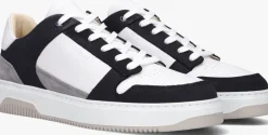 witte nubikk lage sneakers basket court heren
