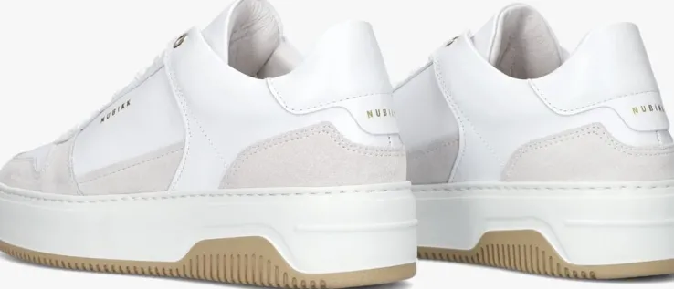 witte nubikk lage sneakers basket court dames