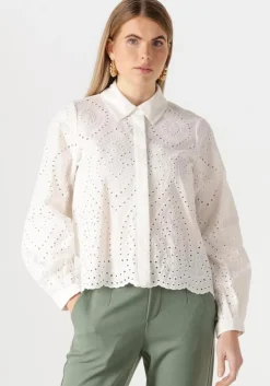 witte object blouses objbitten l/s re shirt
