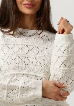 witte object trui objliva l/s o-neck knit pullover