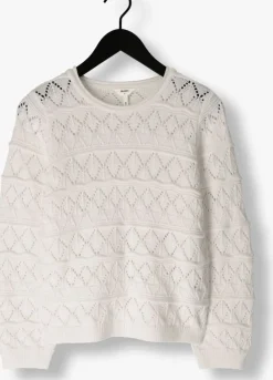 witte object trui objliva l/s o-neck knit pullover