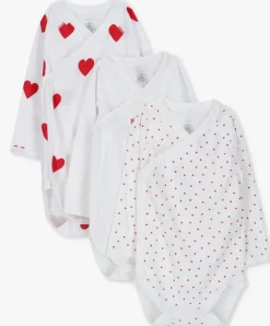witte petit bateau rompers 3 bodies naiss ml