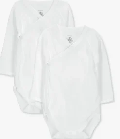 witte petit bateau rompers 2 bodies naiss ml