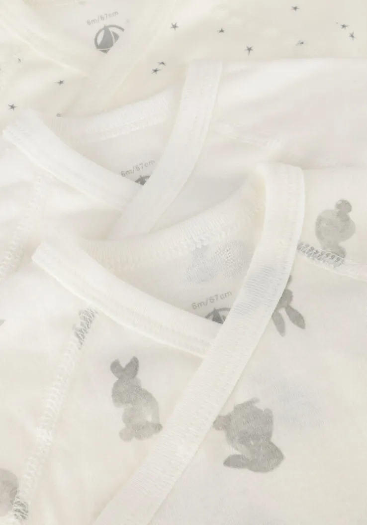 witte petit bateau rompers 3 bodies naiss mc