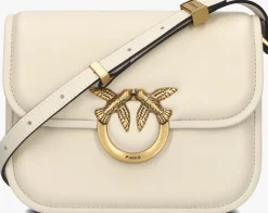 witte pinko schoudertas love box bag