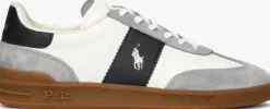 witte polo ralph lauren lage sneakers heritage aera pp low top lace