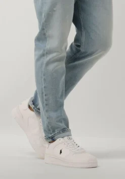 witte polo ralph lauren lage sneakers masters court low top
