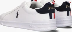 witte polo ralph lauren lage sneakers hrt court ii