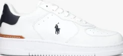 witte polo ralph lauren lage sneakers masters court low top