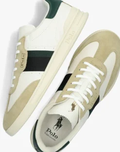 witte polo ralph lauren lage sneakers heritage aera