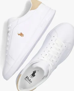 witte polo ralph lauren lage sneakers hrt ct ii