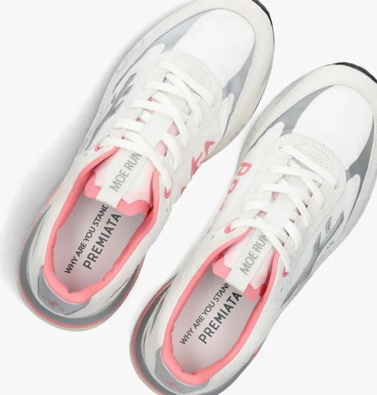 witte premiata lage sneakers moerun-d
