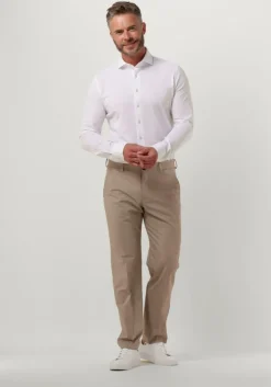 witte profuomo klassiek overhemd knitted shirt