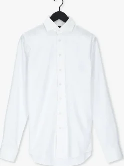 witte profuomo klassiek overhemd fine twill - slim fit - non iron extra long sleeve