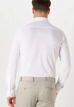 witte profuomo klassiek overhemd shirt x-cutaway japanese knitted