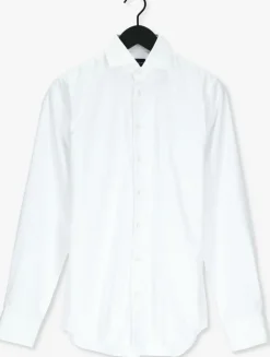 witte profuomo klassiek overhemd shirt x-cutaway japanese knitted
