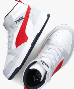 witte puma hoge sneakers rebound v6 mid