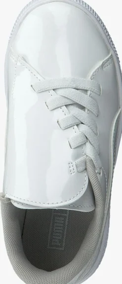 witte puma lage sneakers basket crush patent ac