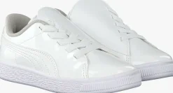 witte puma lage sneakers basket crush patent ac