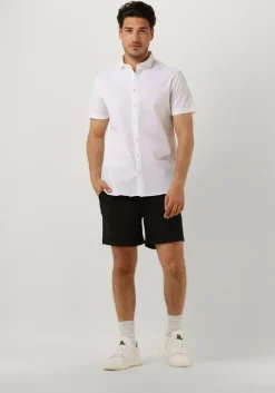 witte purewhite casual overhemd melange ss basic shirt