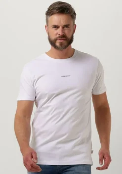 witte purewhite t-shirt tshirt with small logo on chest and big back print